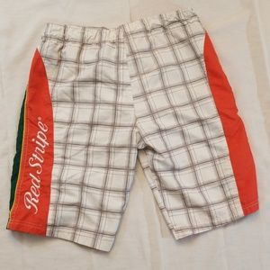 Red Stripe Beer Swim Trunks